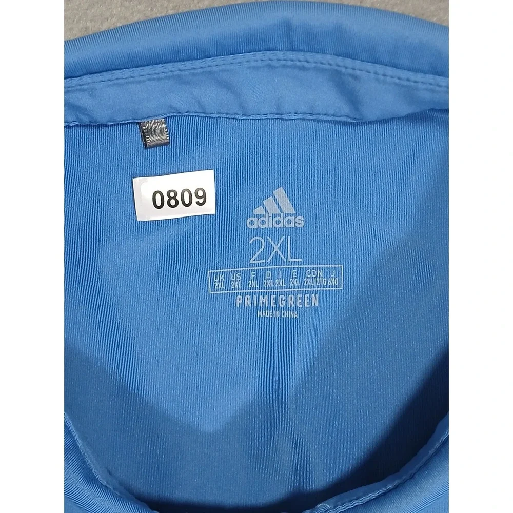 Adidas‎ Primegreen Performance Golf Polo Shirt Men's 2XL Blue Solid XXL